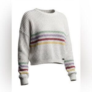 Hollister Women's White Knit Sweater Size Small P2P 26”